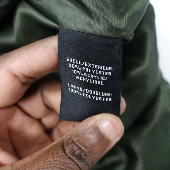 7 FOR ALL MANKIND Vest Women Green Long Moto Asymmetrical Zip Knit Vegan SZ M - Picture 5 of 7